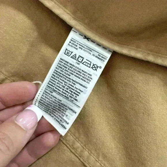 Banana Republic Afternoon Latte Beige Utility Wrap Cotton Belted Skirt,‎ size 0 - Picture 7 of 9